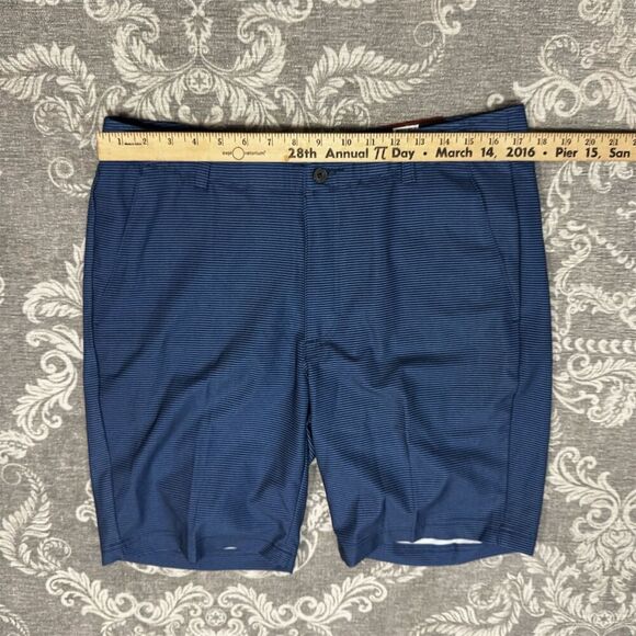 Pebble Beach Men's Chino Shorts Waist 34 Blue Dry Luxe Performance Casual - Picture 5 of 7